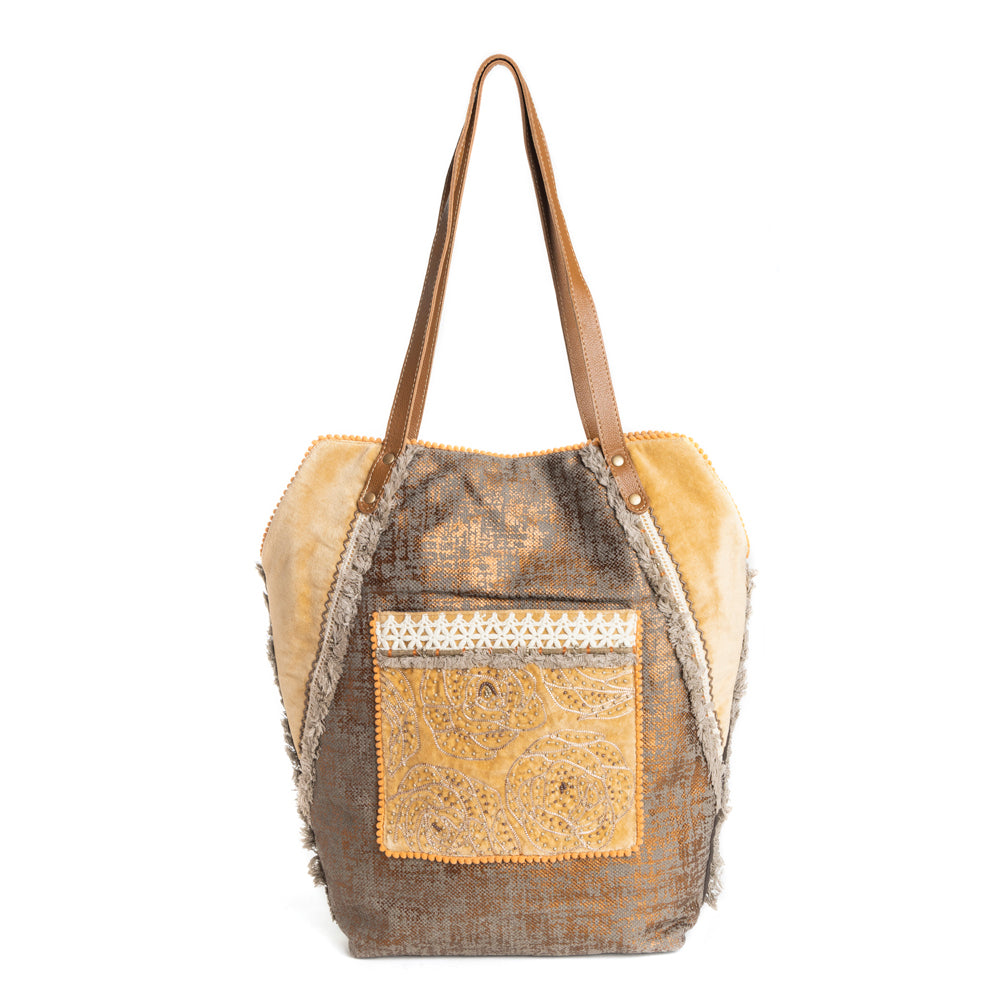 Maiden, Mother, Wise Golden Rise Paisley Tote Bag