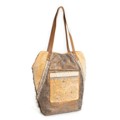 Maiden, Mother, Wise Golden Rise Paisley Tote Bag