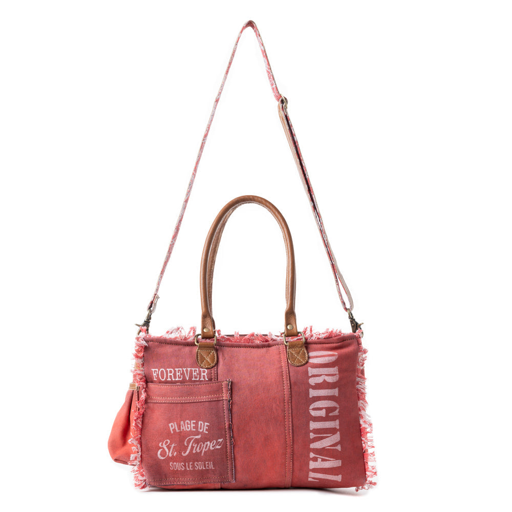 Mother's Coastal Steel Upcycled Tote in Red